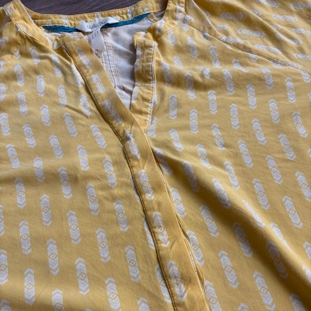 Matilda Jane Yellow Button Up Top Large - Picture 2 of 8